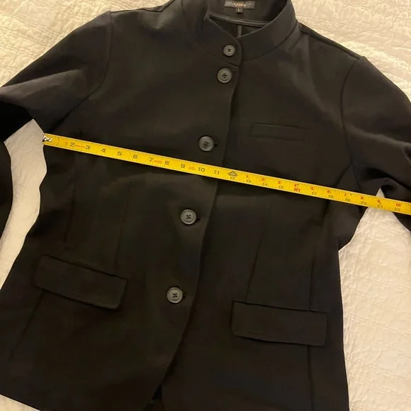 NWOT Quince ultra-stretch ponte stand collar blazer black L - Picture 4 of 13